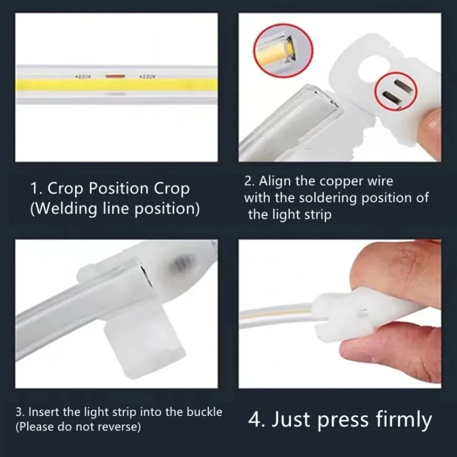 AC220V عدسة COB LED قطاع أضواء 10 مللي متر الشريط مع الاتحاد الأوروبي التوصيل فليكس سيليكون مصباح أنبوبي IP65 مقاوم للماء للمنزل إضاءة الحديقة في الهواء الطلق