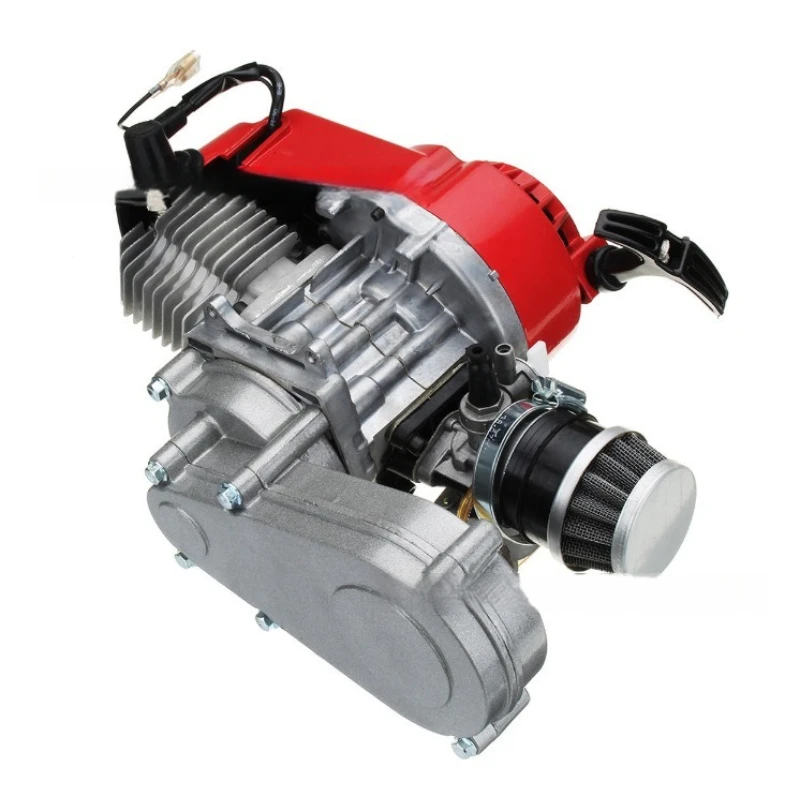 Motor 49cc 2 tempos Pull Start com transmissão adequado para pequenas motocicletas off-road