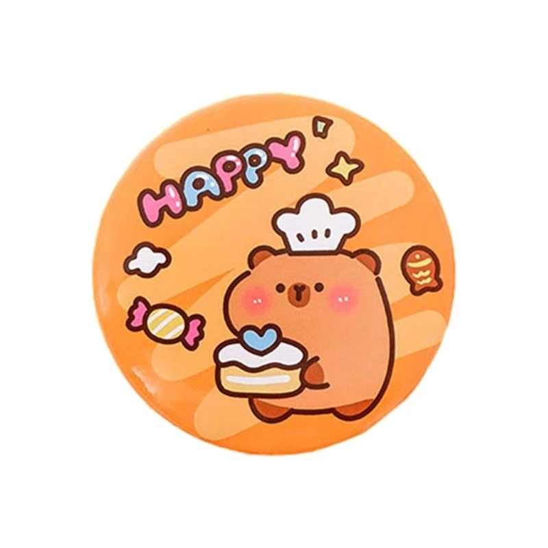 กระจกโต๊ะเครื่องแป้งขนาดกะทัดรัดการ์ตูนแต่งหน้ากระจกทรงกลมกระจกเดินทางกระจกเครื่องสำอาง