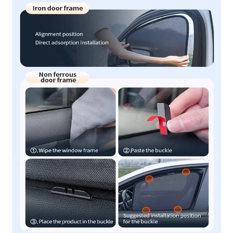 Car Mesh Sunshade For Tesla Model Y Accessories ModelY 2020~2024 2021 2022 2023 Magnetic Window Sun Visor Shades Auto Curtains - Image 6