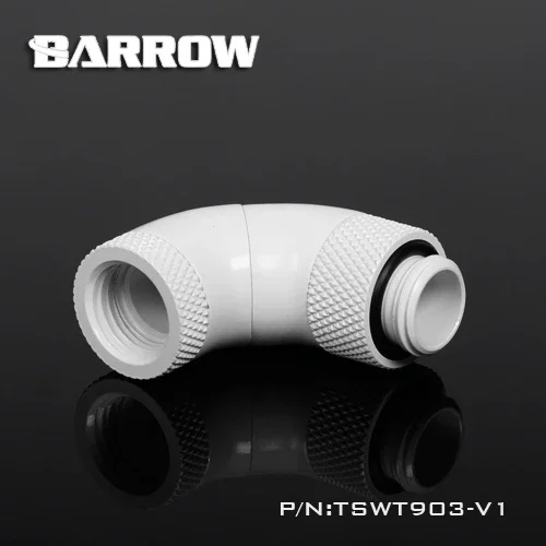 Barrow White Black Silver Three Rotary 90-Degree rotatable IG1 / 4 extender water cooling fittings TSWT903-V1