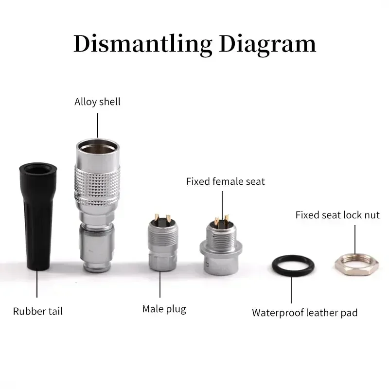 Waterproof YC8 Push-pull Aviation Plug 2/3/4P/5P/6P/7Pin Forward/Reverse Install Opening 8mm Male Female Quick Docking Connector