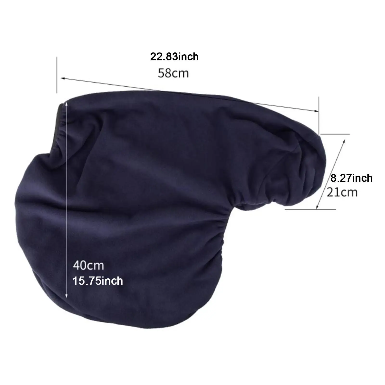 غطاء سرج الحصان، أربطة مرنة من الصوف، غلاف قابل للغسل، عملي ومحمول ومريح ومقاوم للغبار، غطاء حماية للسرج #6