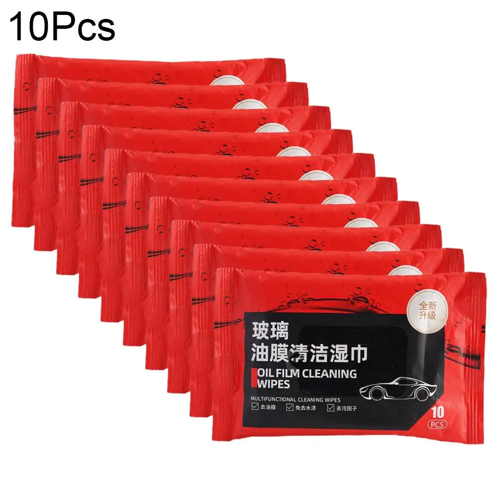 Car Glass Oil Film Removal Wipes Windshield Glass Cleaner Car Glass Cleaner Wipes Compact Portable Dusting Wipes For X7y2