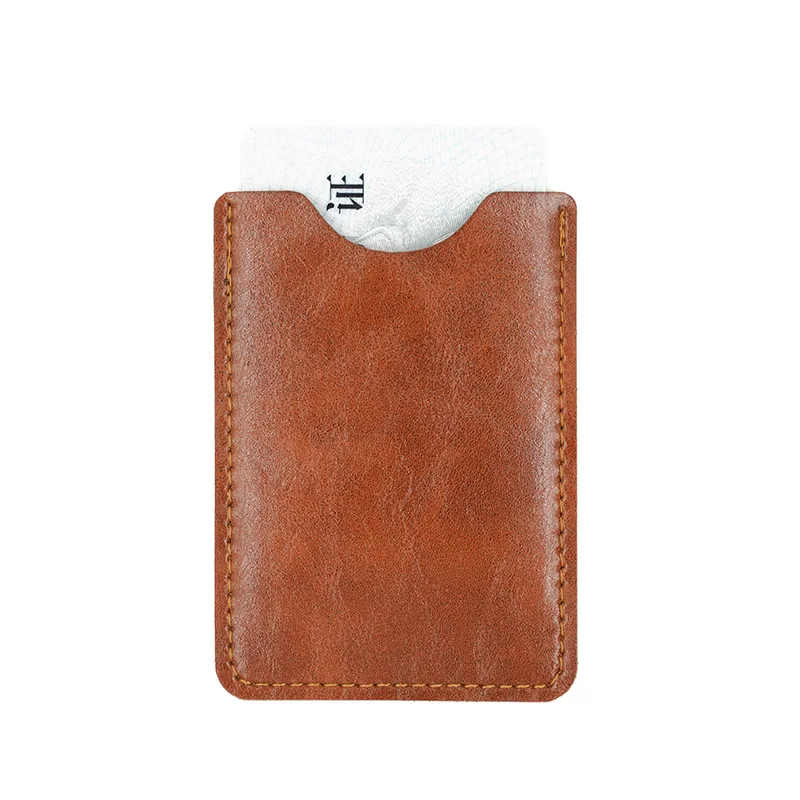 Kobiety Mężczyźni Pu Leather ID Credit Bank Card Holder Students Bus Card Case Lanyard Male Visit Door Identity Badge Cards Cover