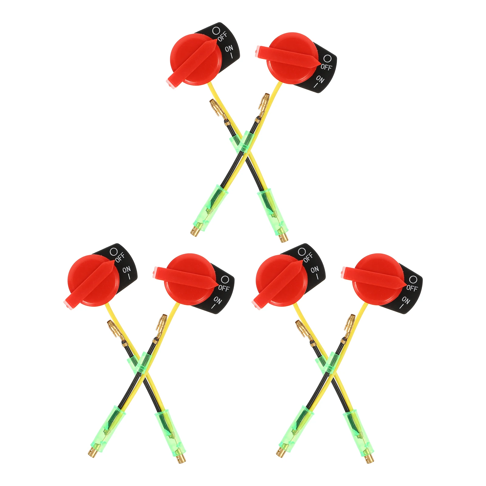 6 قطعة مفتاح إيقاف المحرك خطين على إيقاف للآلات جزازة العشب الجرارات مولدات مضخة حديقة جرار الإمدادات