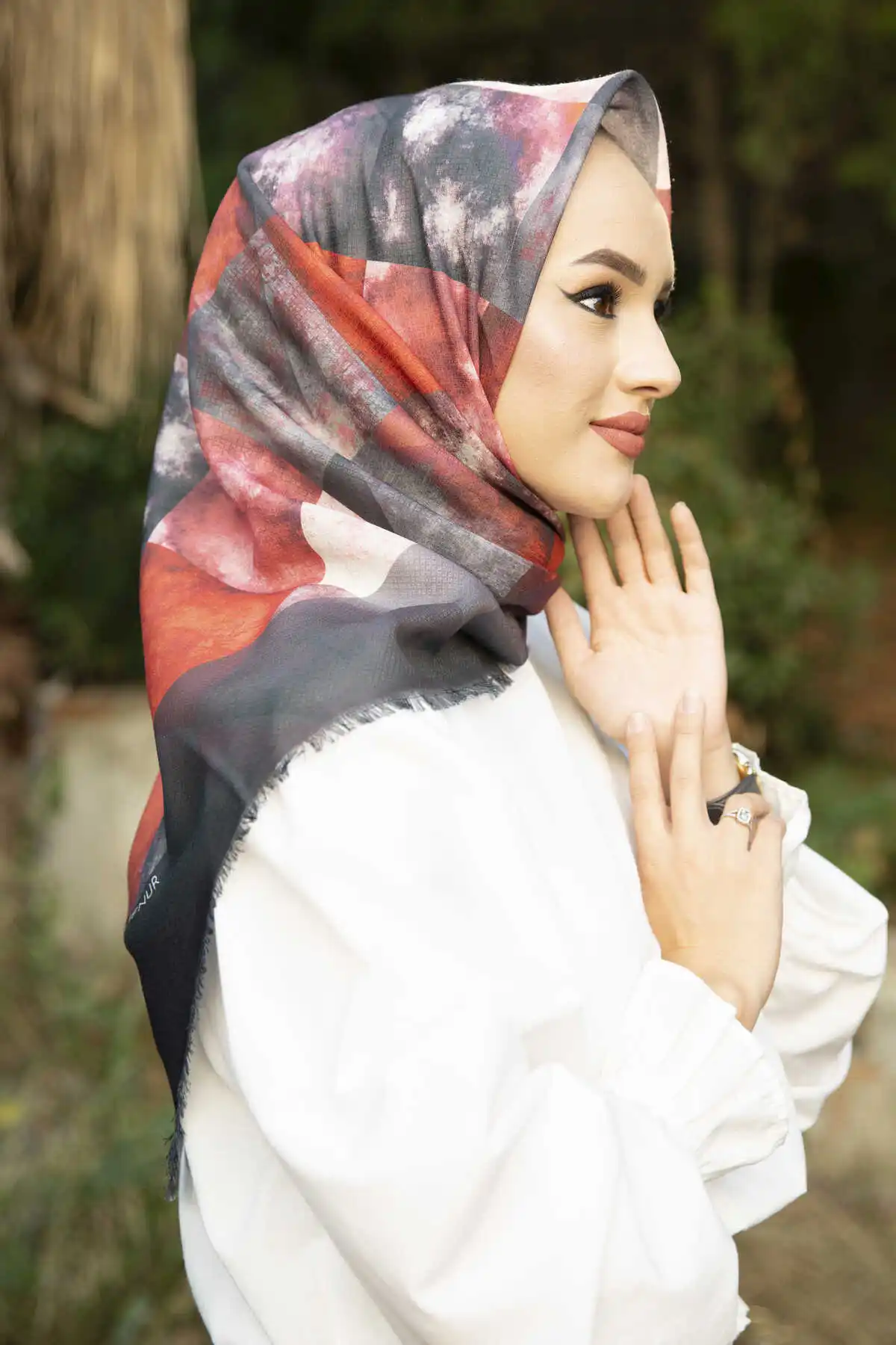 Cotton Printed Scarf E- -Winter Autumn 2021 Muslim Women Hijab headscarf Islamic Turkey