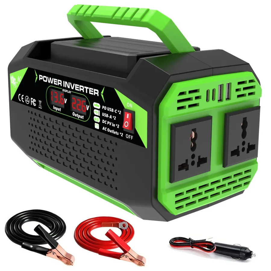 600W Pure Sine Wave Power Inverter – DC 12V to AC 220V/110V Voltage Converter for Car, Home, RV & Solar System
