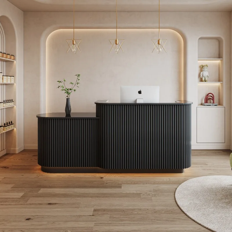 

Cream style reception desk barber shop clothing store business counter creative design mostrador para negocio office furniture