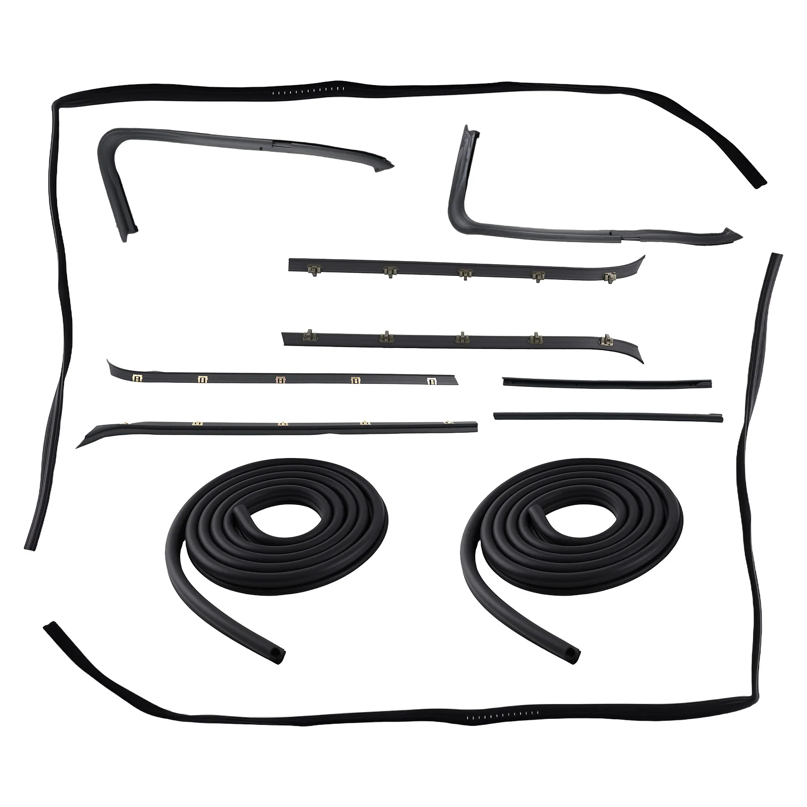 

Door Seal Set for GMC C2500/K2500 1973-1980 WSS00492 Black