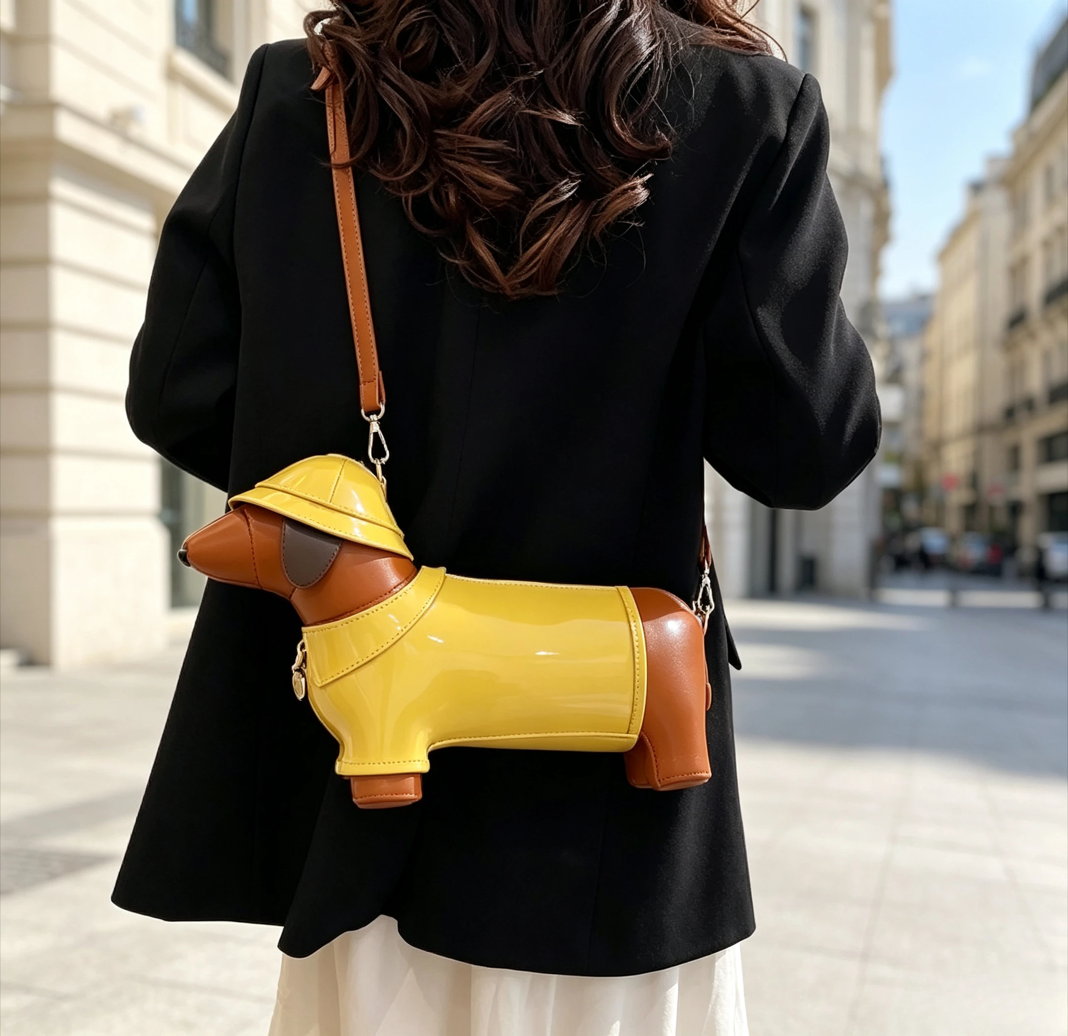 Cute 3D Dachshund Dog Shape Crossbody Bag for Women Novelty Cartoon Animal Shoulder Bag Funny Unique Mini Purse Sling Handbag