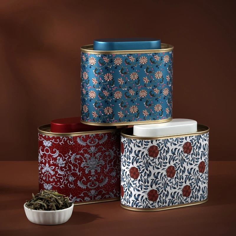 Tea Airtight Container Universal Round Exquisite Tinplate Storage Tank Seal Food Empty Can