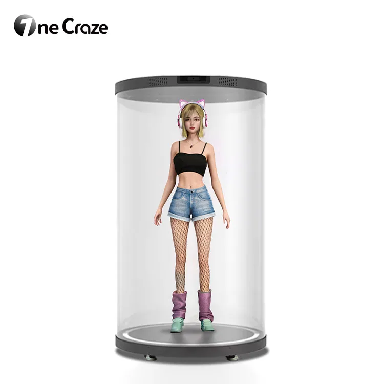 ID de marca humana Digital holográfica de 75 pulgadas con personalización profunda AI Virtual 3D de ojo desnudo e interacción de voz inteligente