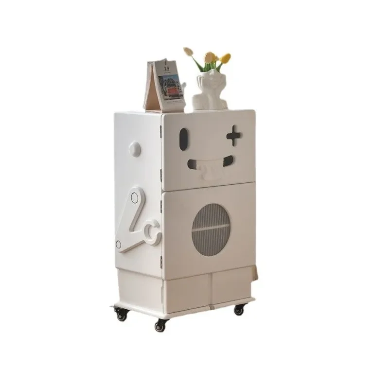 

Robot Design Sofa Side Cabinet - Storage Bedside Table, Creative Art Display & Decorative Cabinet
