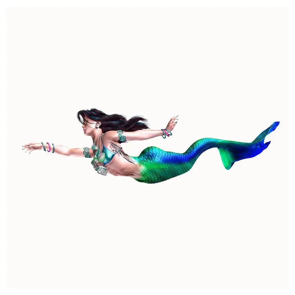 Mermaid Waterproof Stickers For Decorating Car Windows Motorcycles And Computers.
