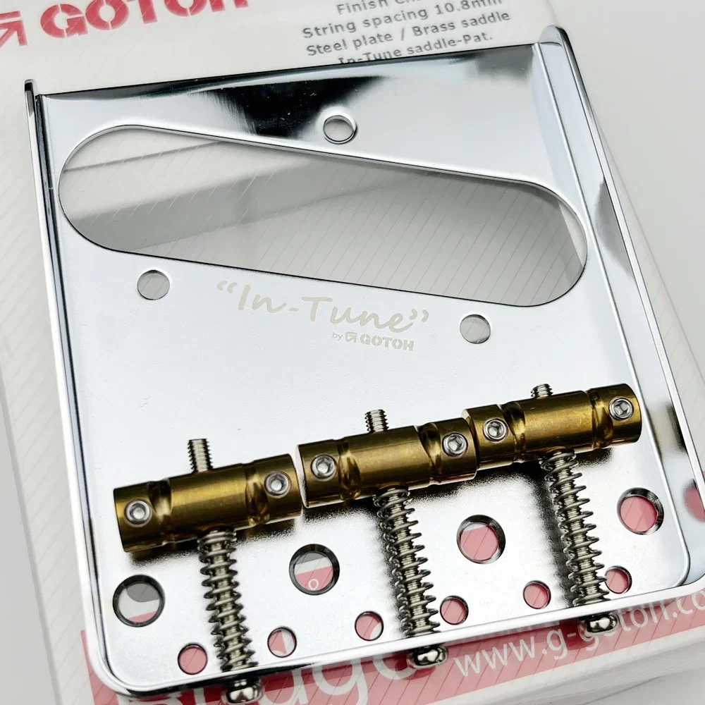 

BS-TC1 Tele Bridge 10.8mm Spacing Brass Saddles Chrome Plated Tel Bridge for TL Style Guitar