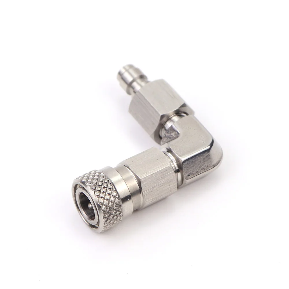 1pc Male Quick-connect to Female Quick-connect Fitting 90-degree Adapter
