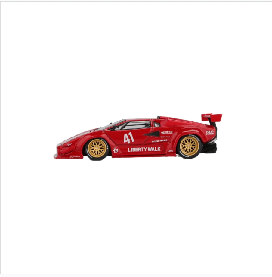 MINIGT 1:64 Lamborghini Countach LB-WORKS Merah Model Otomotif Die-cast Alloy