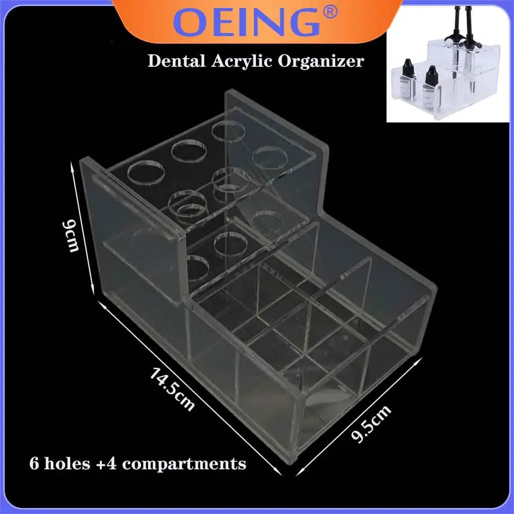 Dental Acrylic Organizer Oral Material Storage Applicator Dispenser Box Syringe Resin Adhesive Applicator Holder Dentist Tool