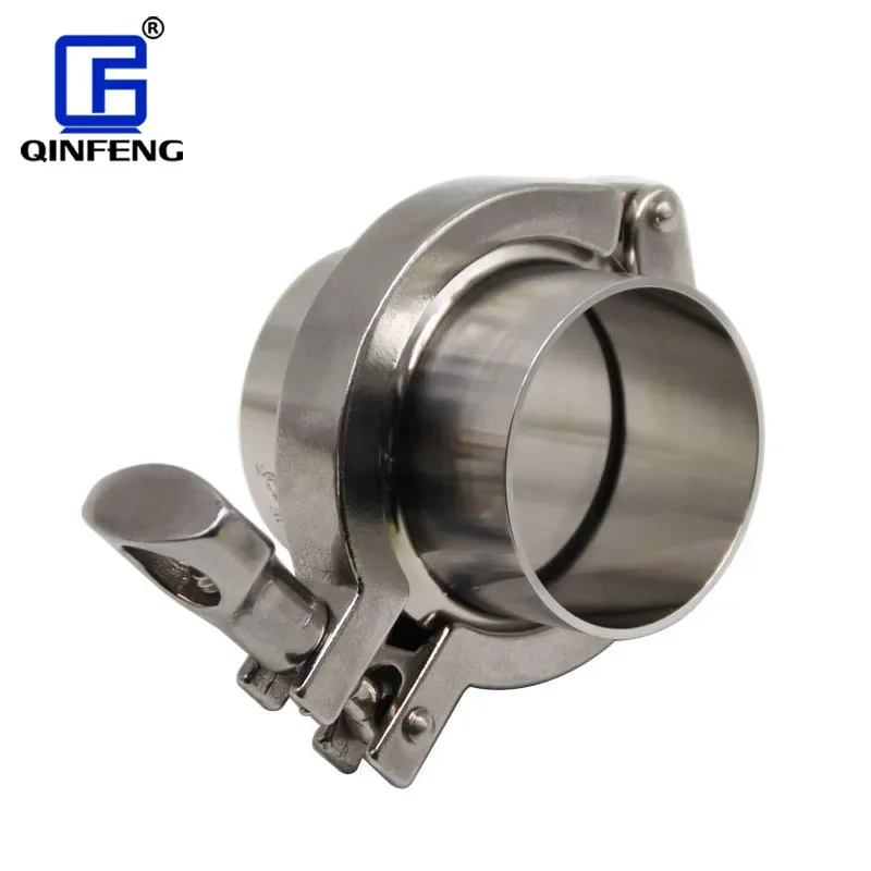 High Pressure Stainless Steel 304 316l Pipe Fitting Sanitary Weld Ptfe Adapter Gasket Set Tri Clamp Ferrule