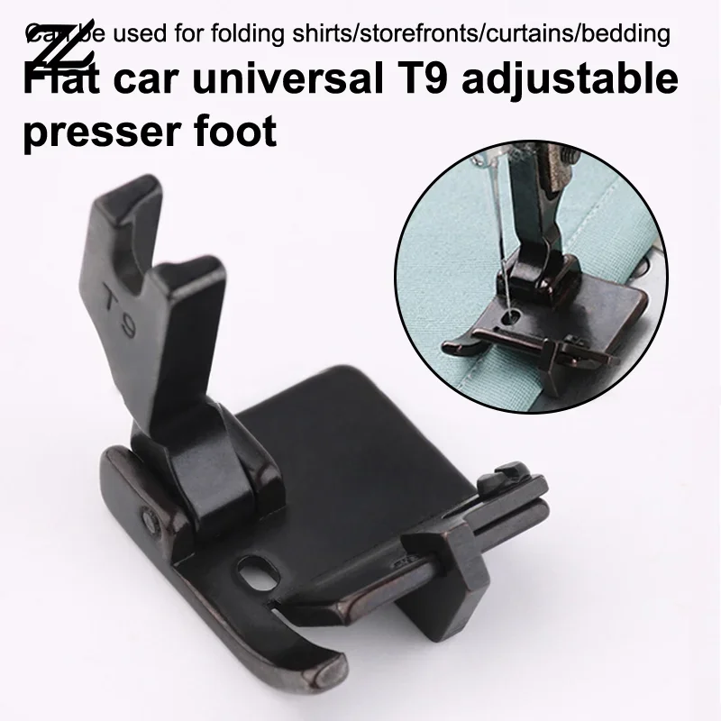 T9 Adjustable Multifunctional Presser Foot Hemming Folded Rolling Edge Guide Feet Of Flat Car Industrial Sewing Machine Parts