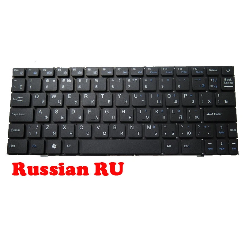 

Laptop Replacement Keyboard For DIGMA EVE 11 C408 ES2055EW Without Frame Black United States US/Russian RU