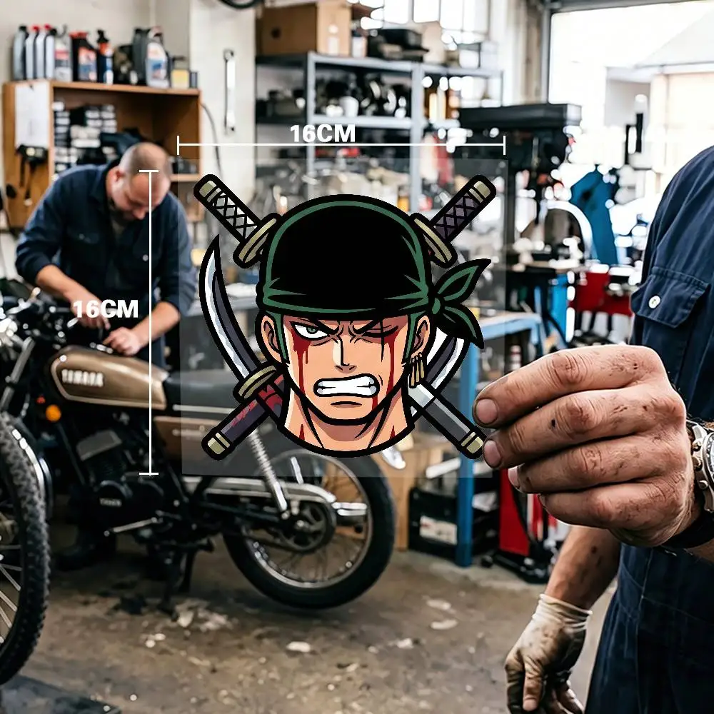 

Anime One Piece Roronoa Zoro Waterproof Stickers For Decorating Car Windows Motorcycles And Computers.