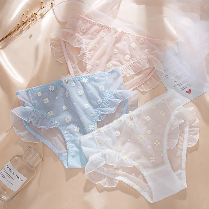 Cute Couple Underwear Set 2Pcs Men Boxer Shorts Loli Lace Women Panties Cozy Lingerie Lovers Underpants Transparent Lingerie