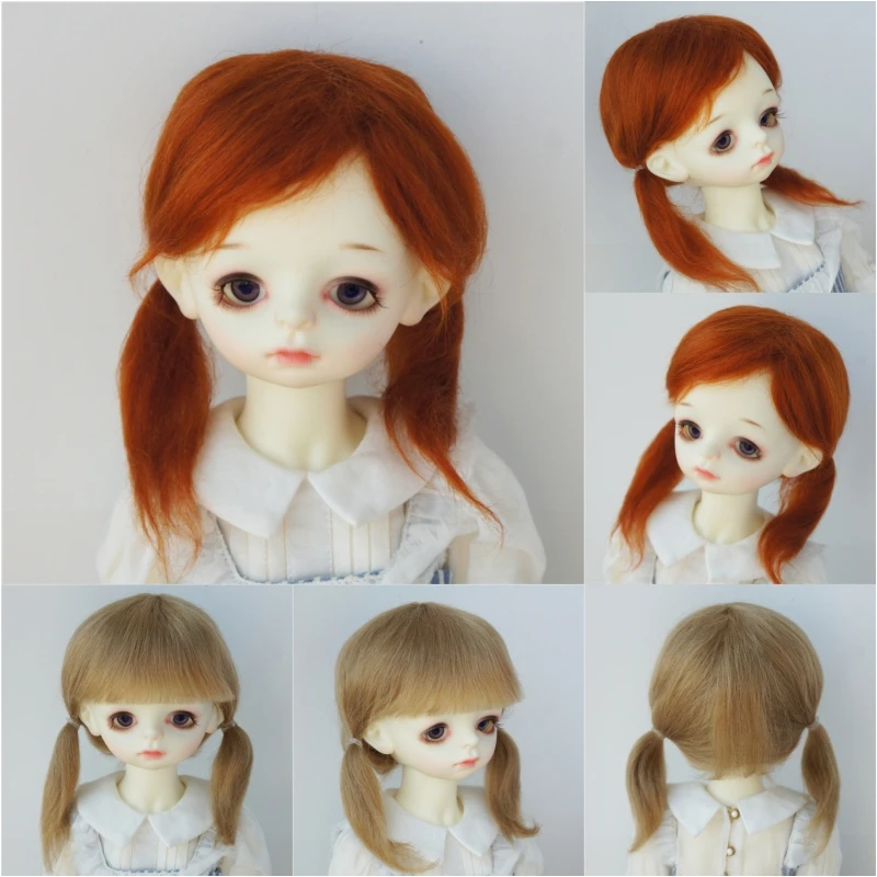 كامل الحجم الموهير دمية الباروكات JD060 1/12 1/8 1/6 1/4 1/3 DOD أسفل التوائم PP جديلة الموهير BJD الشعر Qbaby Blythes اكسسوارات