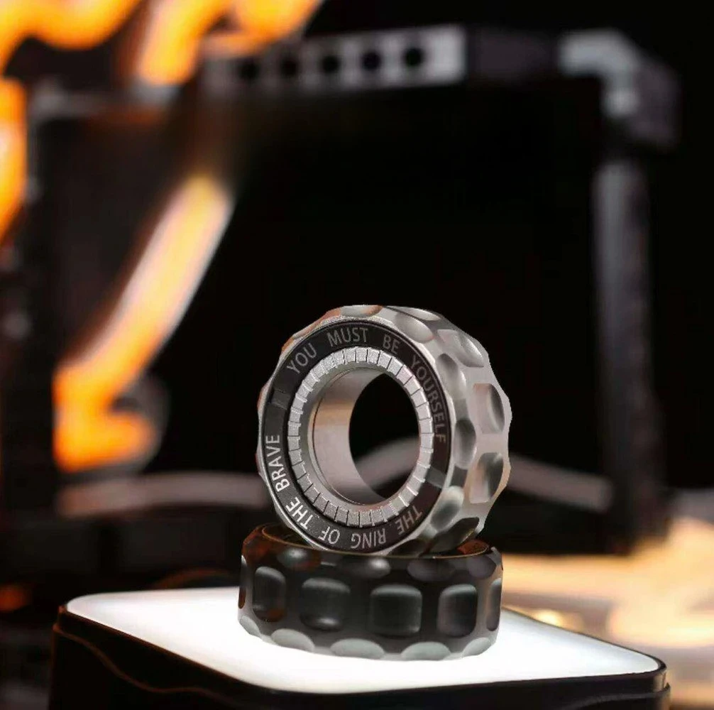 EDC Ring Stainless Steel Mechanical Ring with Magnetic Metal Finger Ring - Decompression Toy