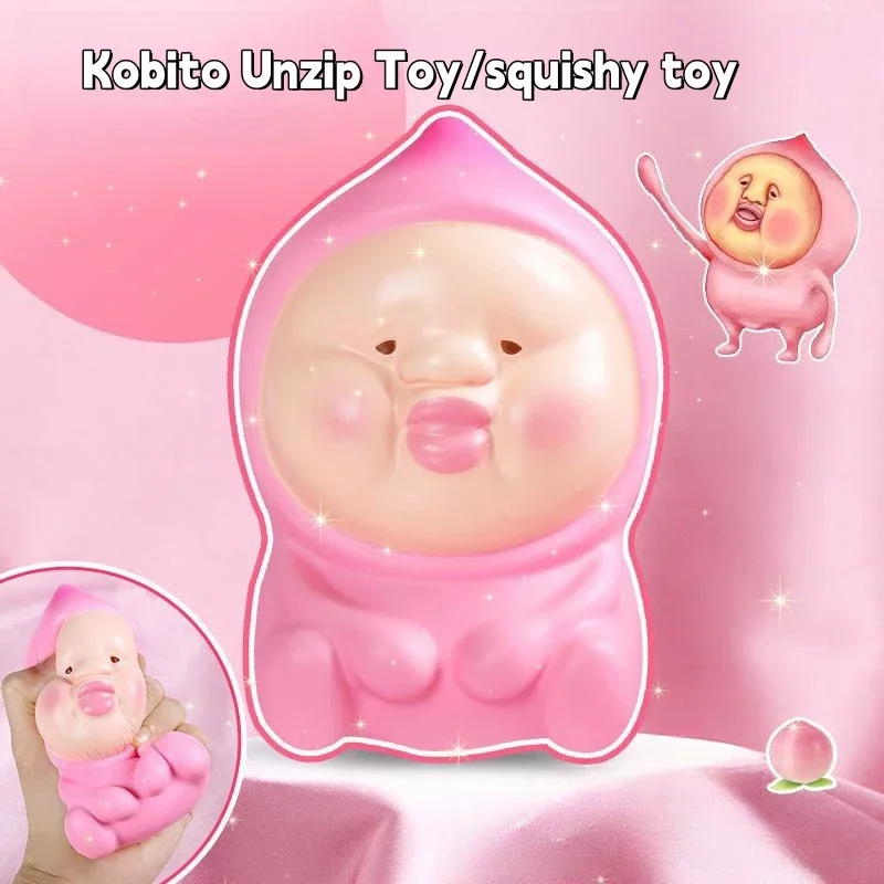 การ์ตูน Kobito Unzipped ของเล่นน่ารัก Squishy ของเล่นช้า Rebound Vent ของเล่น Lucky เดสก์ท็อปเครื่องประดับเด็กเพื่อนของขวัญวันเกิด