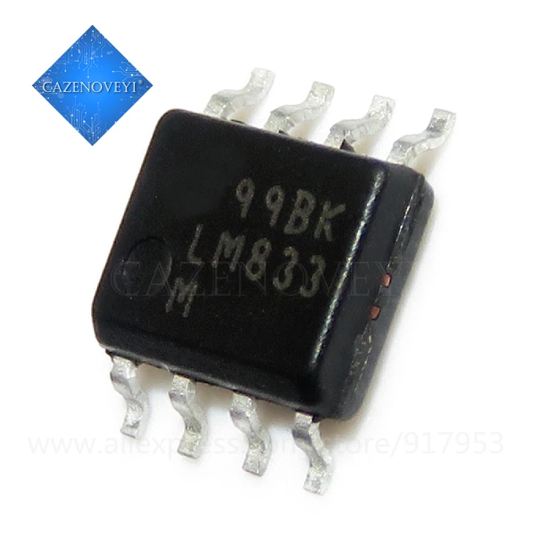 10pcs/lot LM833M LM833MX LM833 SOP-8 In Stock