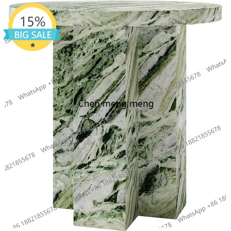 

L07 Роскошный приставной столик из натурального мрамора, минималистичный торцевой столик для дивана с ощущением премиум-класса, креативный акцентный столик для гостиной, на заказ