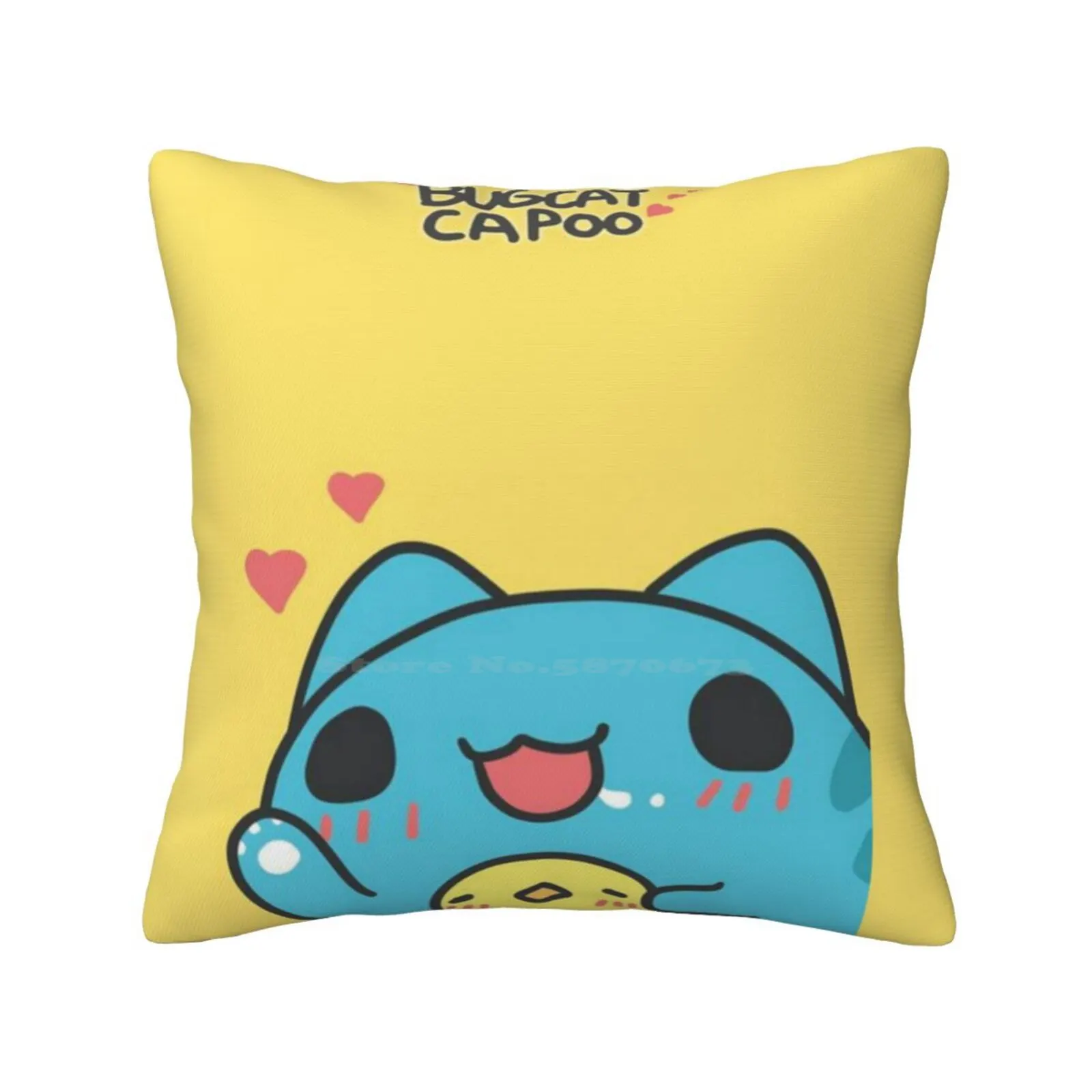 Bugcat Capoo Cute Funny Cat Throw Cushion Pillow Cover Bugcat Capoo Plush Bugcat Capoo Shop Bugcat Capoo Gif Bugcat Capoo