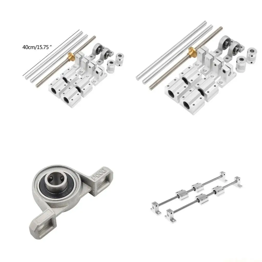 KP08 400mm T8 Screw Including 2x400mm Linear Motion Rod Shaft Guide