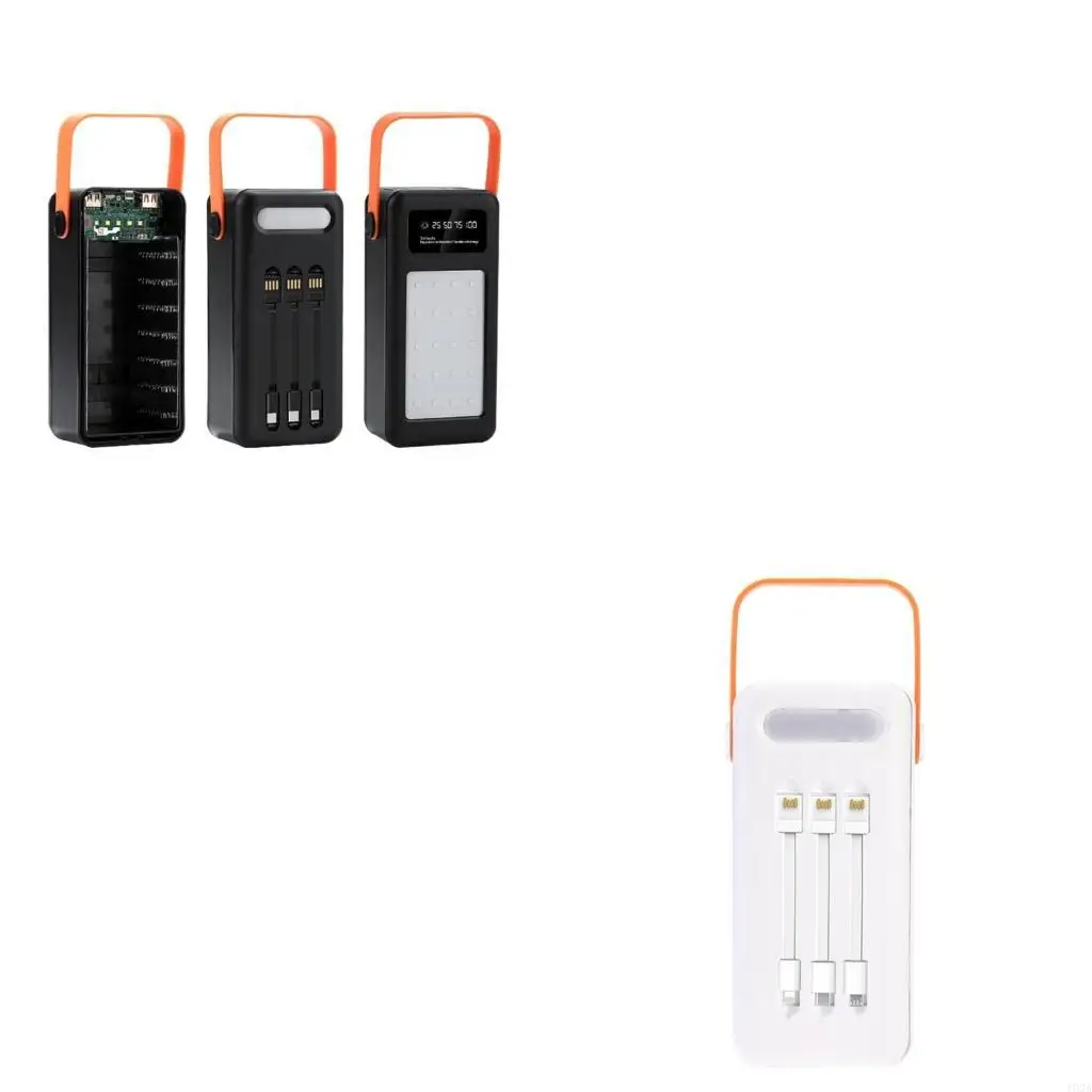 

193A QC3.0 5V USB 21x18650 Case With Digital Display Screen Battery Holder 22.5W 10W Charging Box