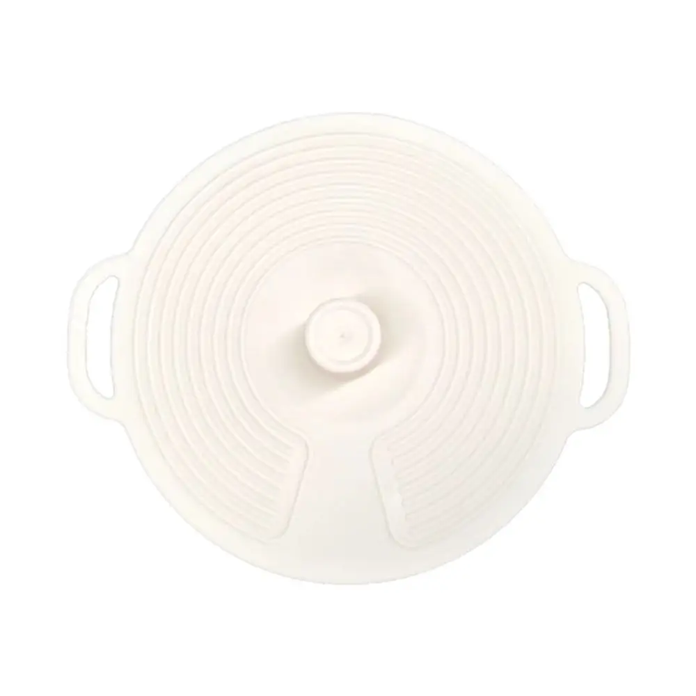 Dustproof Silicone Pot Lid Sealing with Handle Fresh-keeping Lid Splash-proof Anti-spill Oil Cover for Microwave Refrigerator