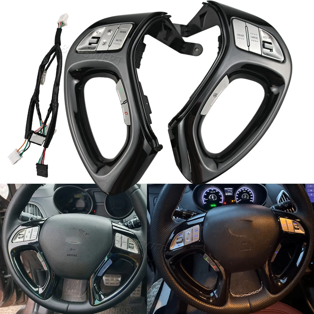 Car Steering Wheel Cruise Buttons Music Bluetooth Phone Switch Cruise Speed Button For HYUNDAI IX35 Tucson 2011-2017 96700-2S960