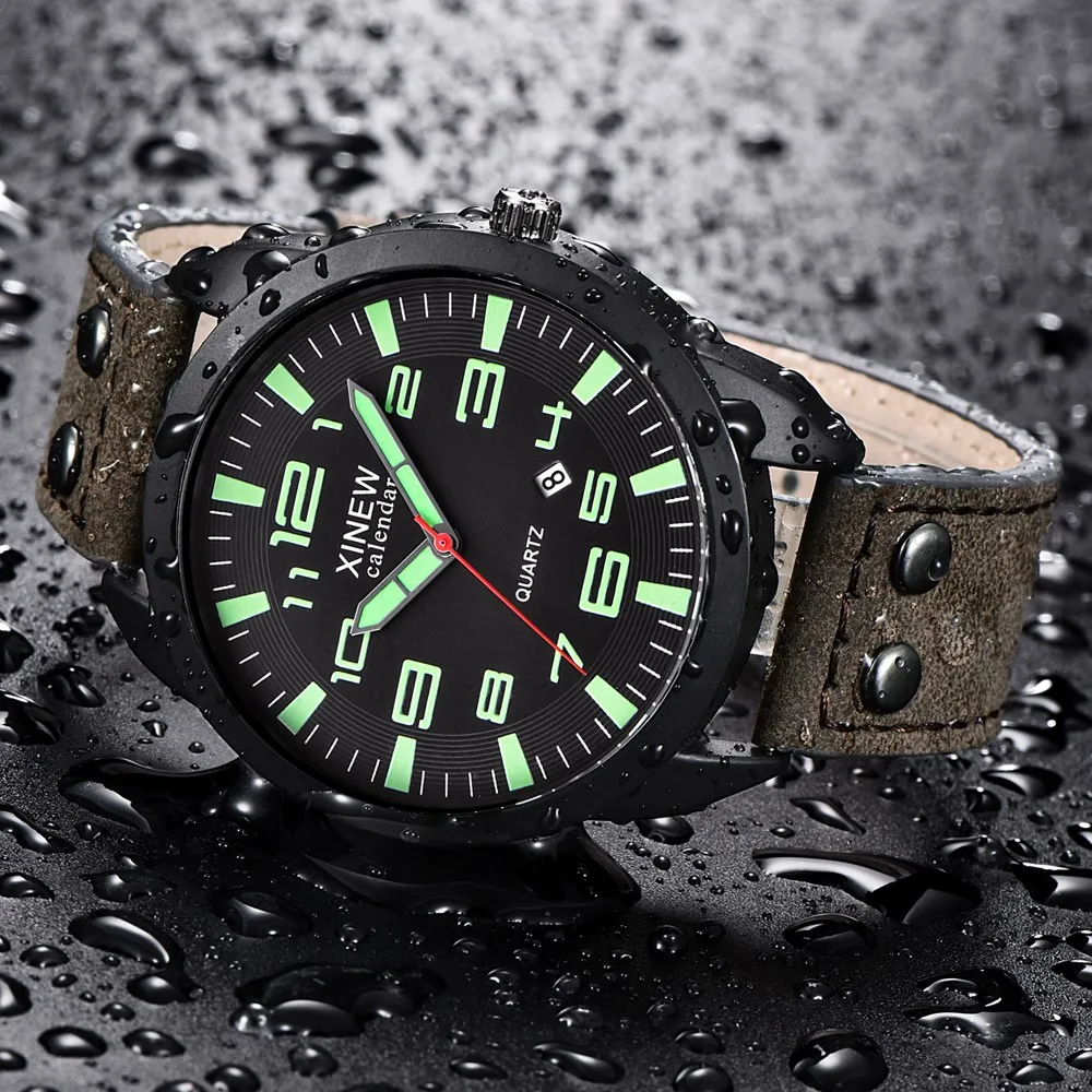 Watches Men Fashion Military Sport Watch Mens Waterproof Date Wristwatch Quartz Casual Wrist Watch Chronograph Clock