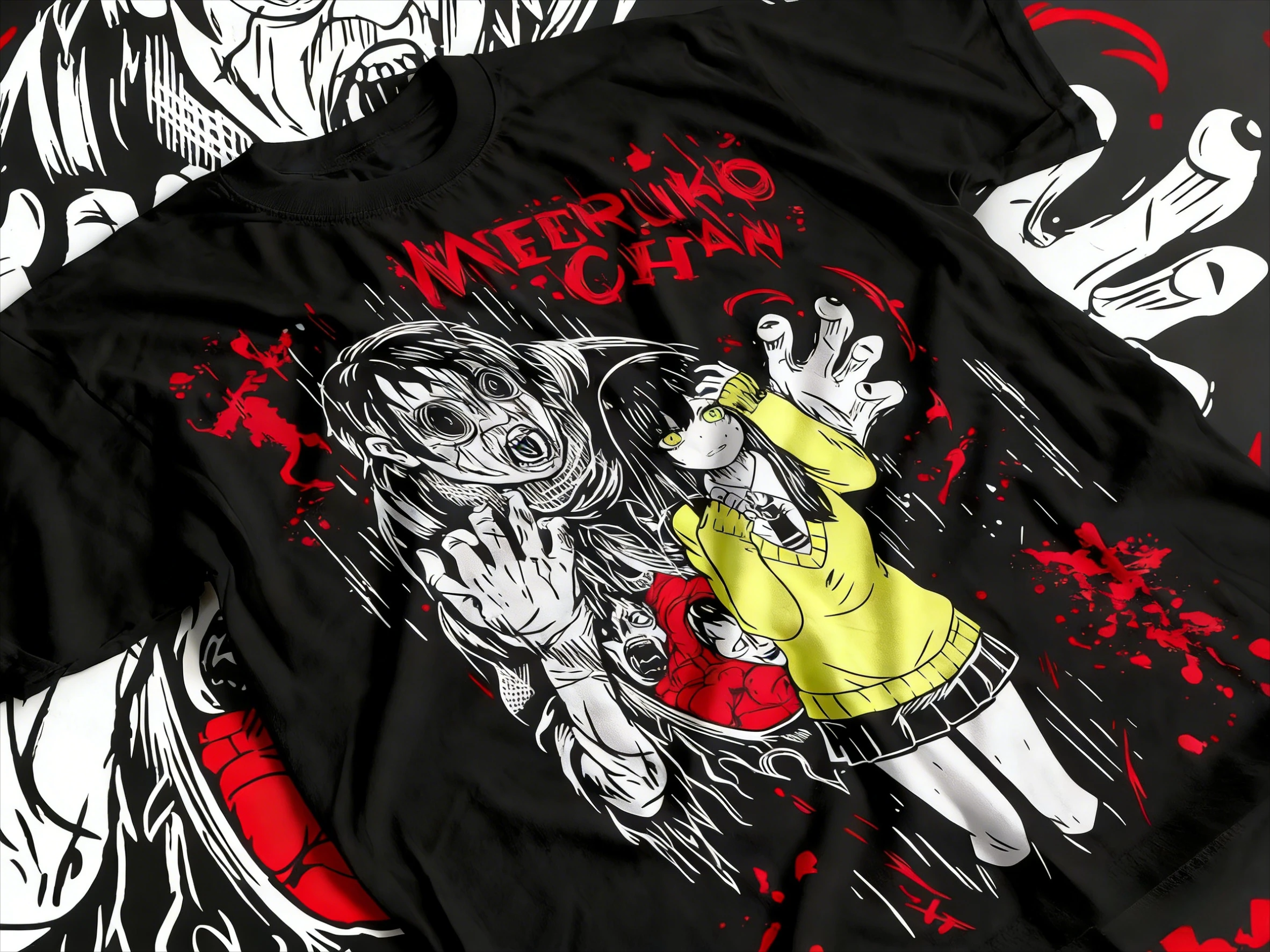 Gran oferta de verano, camiseta Mieruko Chan, camiseta de anime, cómics, terror, camiseta sexy para mujer, camiseta de manga corta con cuello redondo, todas las tallas