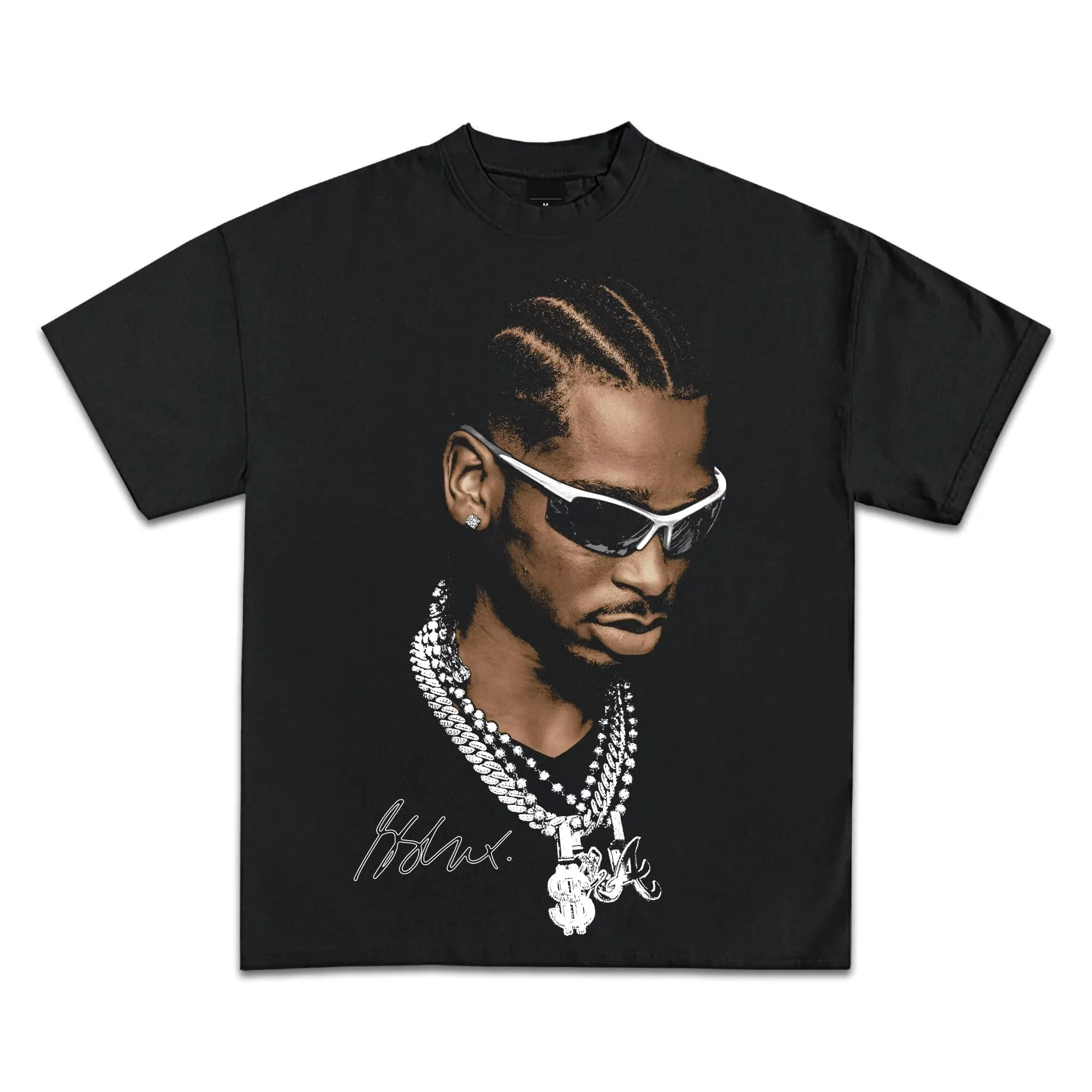 2026 New Allstars Family Matching Unisex Oversized T Shirt Streetwear Vintage Basketball Player Portrait Print Short Sleeve Tee