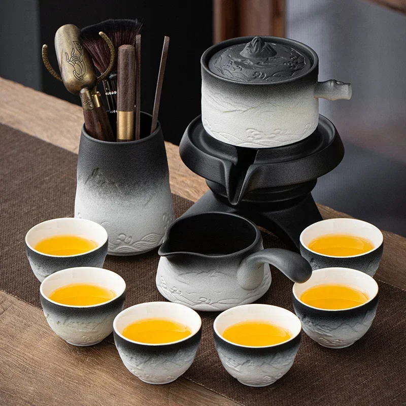 Lazy Chinese Tea Set Portable Luxury Ceramic Living Room Tea Set Kung Fu Service Maker Vintage Dining Cup Tazas De Te Teaware