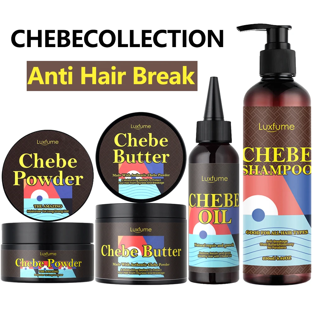 100% Natural Chebe Powder Africa Women Traction Alopecia Treatment Chebe Hair Shampoo chebe oil butter Anti Hair Break