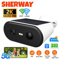 2K Outdoor Solar Camera 5G WIFI Wireless Security Camera Ultra Standby AI PIR Motion Surveillance Color Night Vision Battery Cam