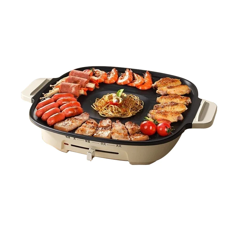 Household Grill BBQ Machine Portable Frying Pan Stove Barbecue Electrique Pour Maison Parrillas Electricas Para Interiores