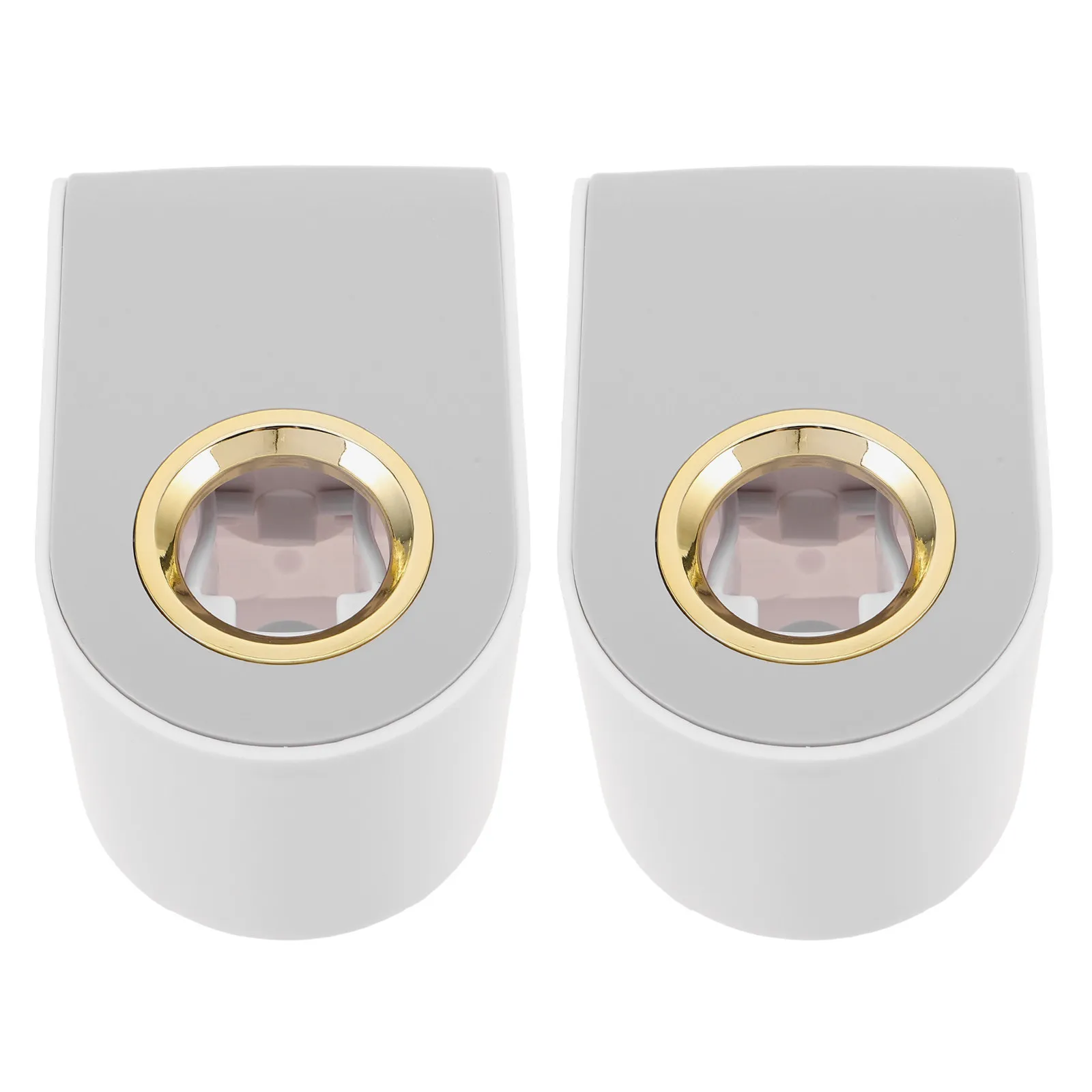 2Pcs Automatic Toothpaste Dispenser Wall Mounted Squeezer Holder with Adhesive for Bathroom Organization