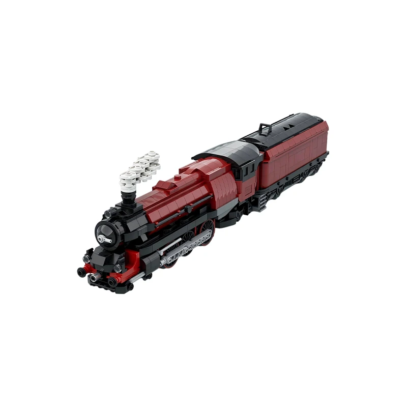 MOC Classic British Steam Locomotive Building Blocks Vintage Railway Express Train DIY Bricks Model Toy Gift
