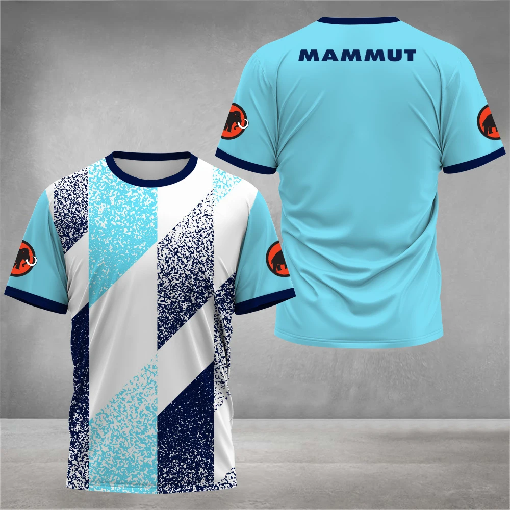 Fashionable men's short sleeved comfortable breathable summer T-shirt men's clothing 3D printed running fitness T-shirt men top