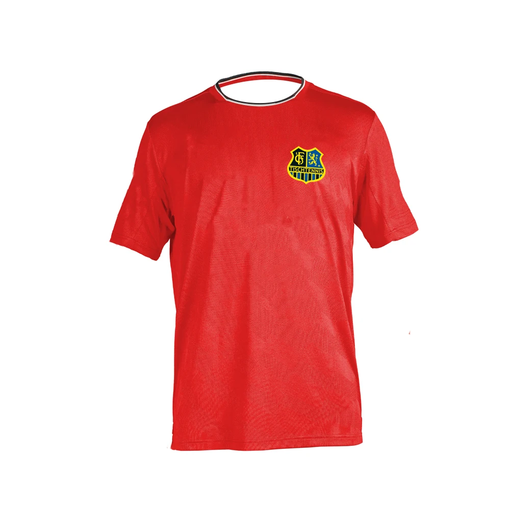 

25-26 Mens Saarbrücken TT Table Tennis Shirt Summer Sportwear Oversized Training Ping Pong Uniform Cool Breathable Tee Tops