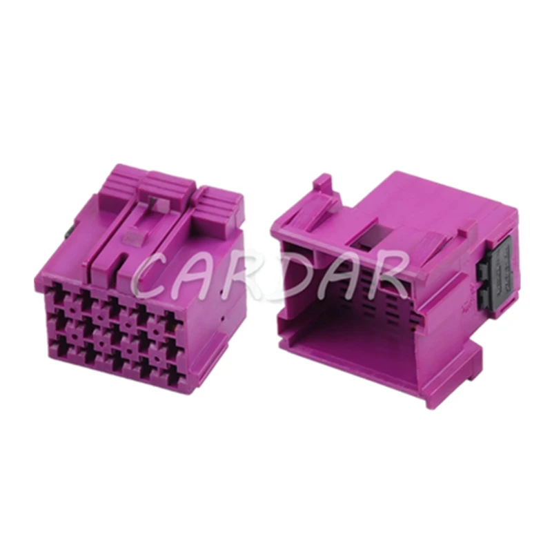 1 Set 15 Pin 1-967623-1 1-967628-1 Purple Automotive Power Amplifier Male Female Docking Plastic Sockets AC Assembly Auto Plug